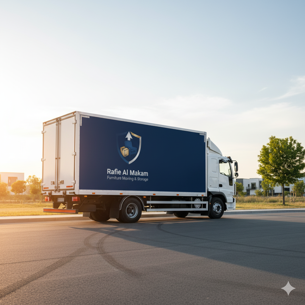 A mover assembling furniture in a new home